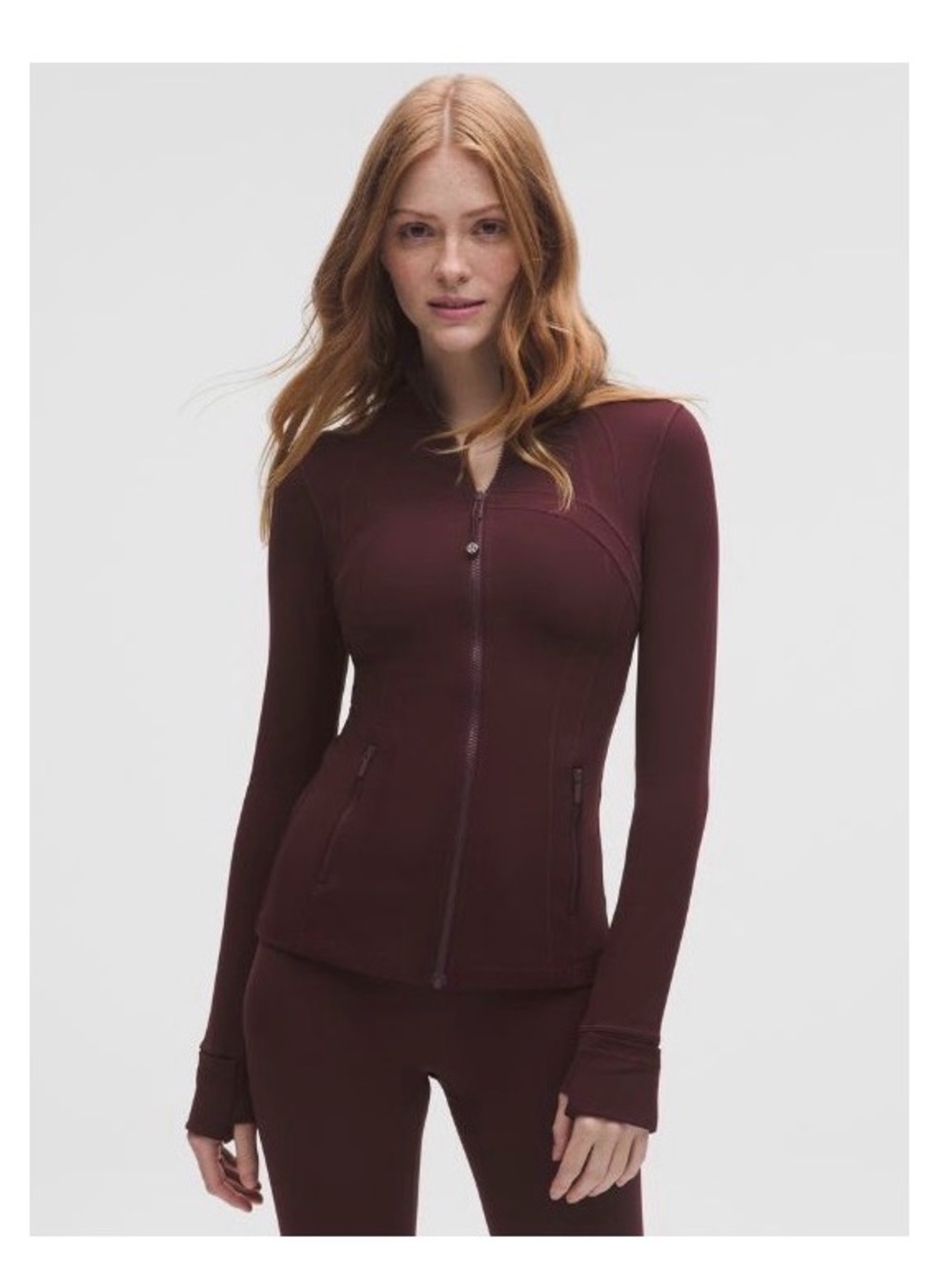 lululemon athletica Women's Zip-Front Crew Jacket in Maroon